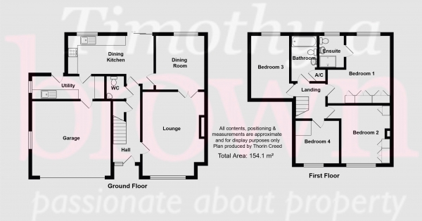 Floor Plan Image for 4 Bedroom Detached House for Sale in Johnson Close, Congleton