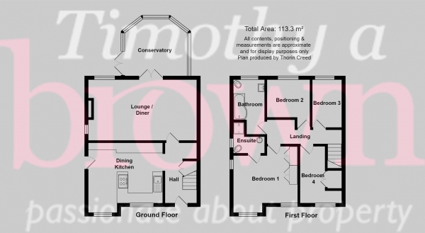 Floor Plan Image for 4 Bedroom Semi-Detached House for Sale in Chestnut Drive, Congleton