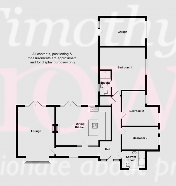 Floor Plan Image for 3 Bedroom Detached Bungalow for Sale in Lyndale Grove, Somerford, Congleton