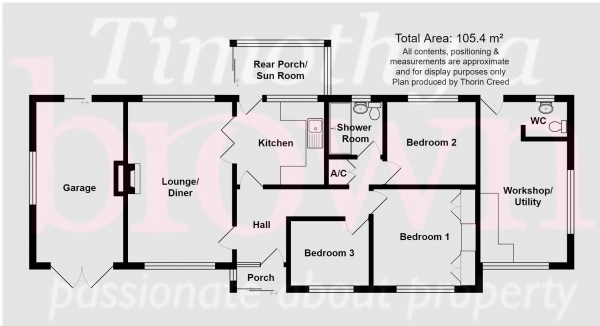 Floor Plan Image for 3 Bedroom Bungalow for Sale in Moss Road, Congleton