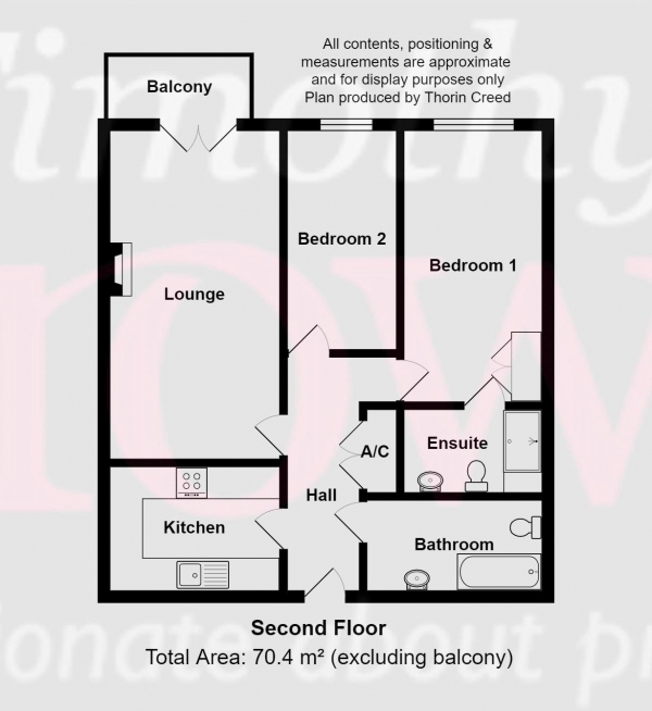 Floor Plan Image for 2 Bedroom Apartment for Sale in Mill Green, Congleton