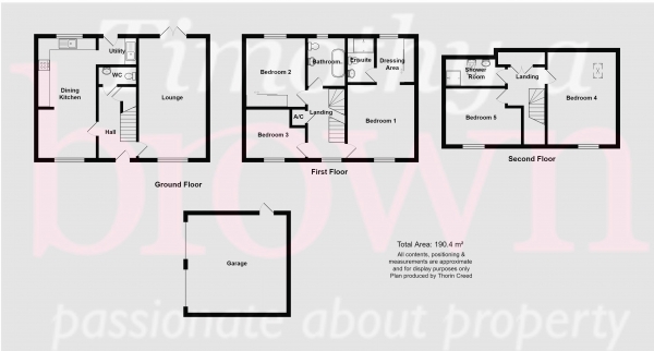 Floor Plan Image for 5 Bedroom Detached House for Sale in Sweet Briar Court, Congleton