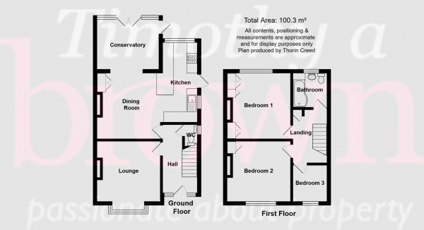 Floor Plan Image for 3 Bedroom Semi-Detached House to Rent in Howey Hill, Congleton