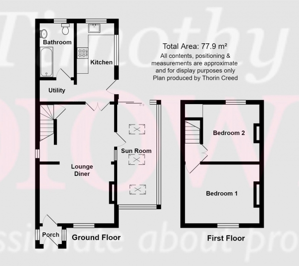 Floor Plan Image for 2 Bedroom Detached House for Sale in Top Station Road, Mow Cop