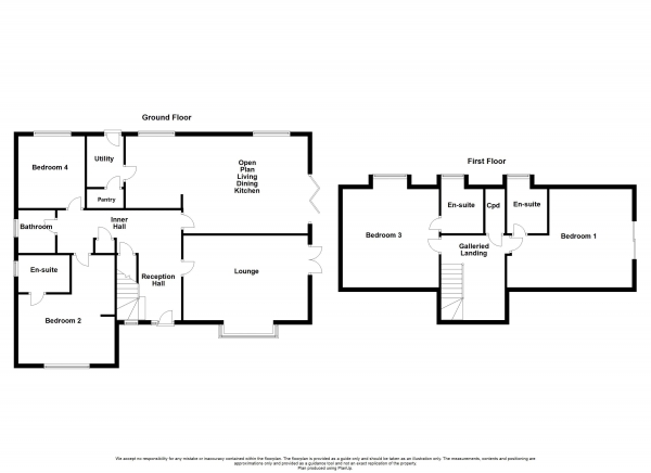 Floor Plan for 4 Bedroom Detached House for Sale in Pomona Close, Congleton, CW12, 4FW - Offers in Excess of &pound680,000