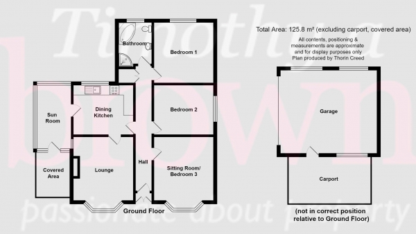 Floor Plan Image for 3 Bedroom Bungalow for Sale in Gun Battery Lane, Biddulph Moor