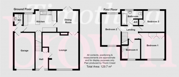 Floor Plan Image for 4 Bedroom Detached House for Sale in Coniston Drive, Holmes Chapel