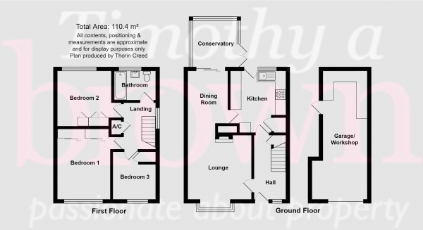 Floor Plan Image for 3 Bedroom Semi-Detached House for Sale in Cumberland Road, Congleton