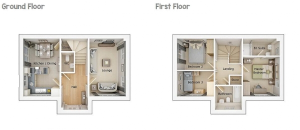 Floor Plan Image for 3 Bedroom Detached House for Sale in Violet Close, Congleton