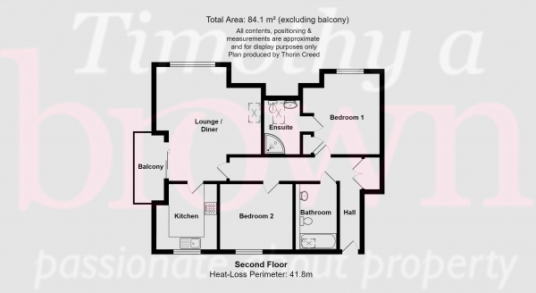 Floor Plan Image for 2 Bedroom Apartment for Sale in Astbury Lane Ends, Congleton