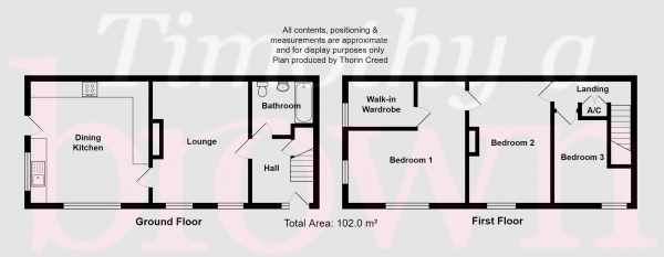 Floor Plan Image for 3 Bedroom Semi-Detached House for Sale in Rushton Spencer, Macclesfield