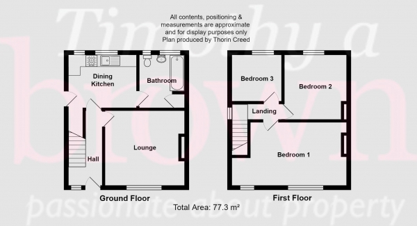 Floor Plan Image for 3 Bedroom Semi-Detached House for Sale in Ruskin Road, Congleton