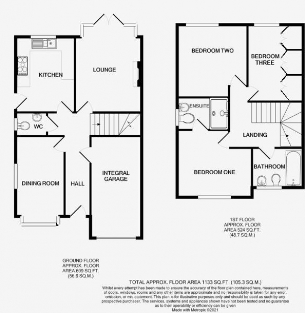 Floor Plan Image for 3 Bedroom Detached House for Sale in Blossom Gate Drive, West Heath