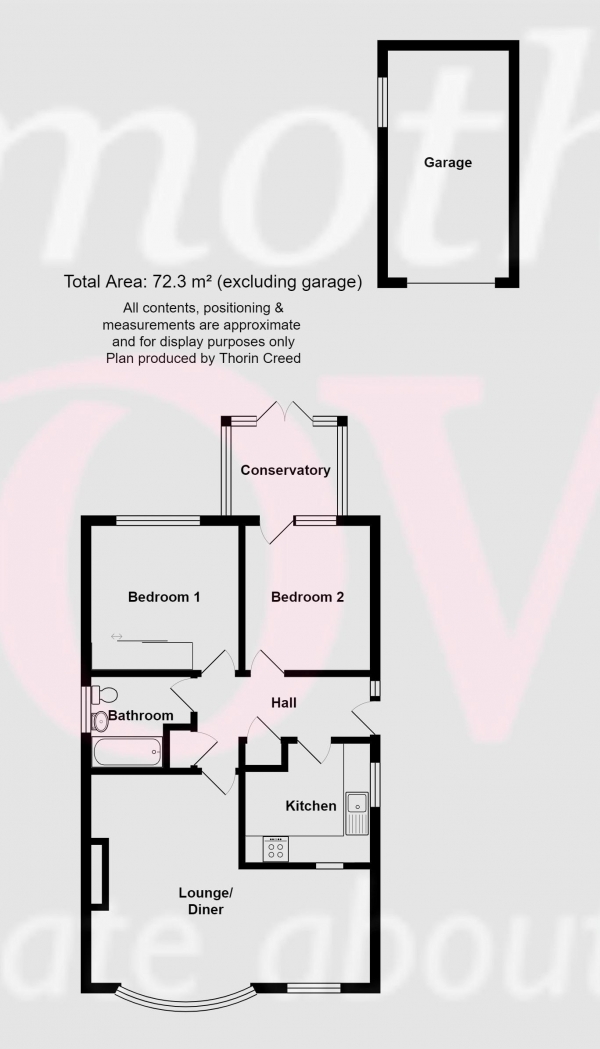 Floor Plan Image for 2 Bedroom Detached Bungalow for Sale in Blackshaw Close, Mossley, Congleton