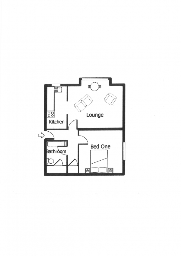 Floor Plan Image for 1 Bedroom Retirement Property for Sale in Priesty Court, Congleton