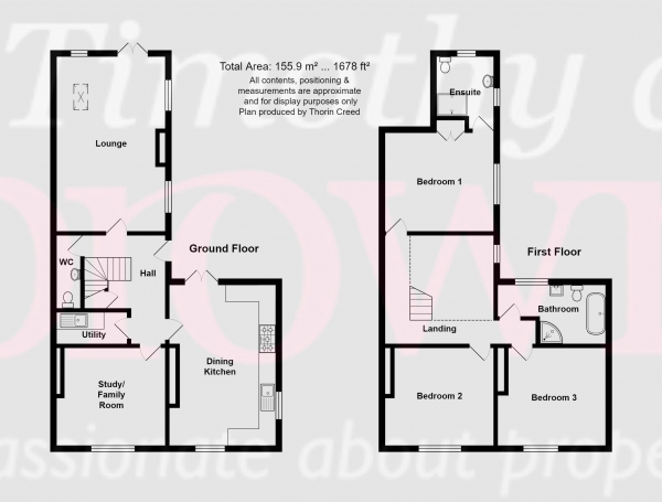 Floor Plan Image for 3 Bedroom Semi-Detached House for Sale in Moss Road, Congleton