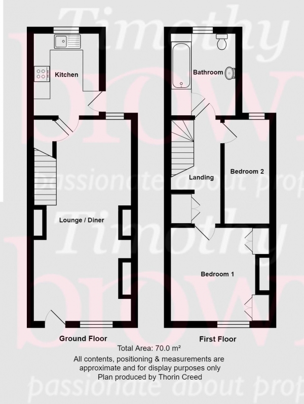 Floor Plan Image for 2 Bedroom Terraced House for Sale in New Street, Congleton