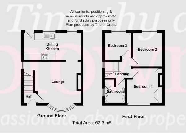 Floor Plan Image for 3 Bedroom Semi-Detached House for Sale in Blythe Avenue, West Heath