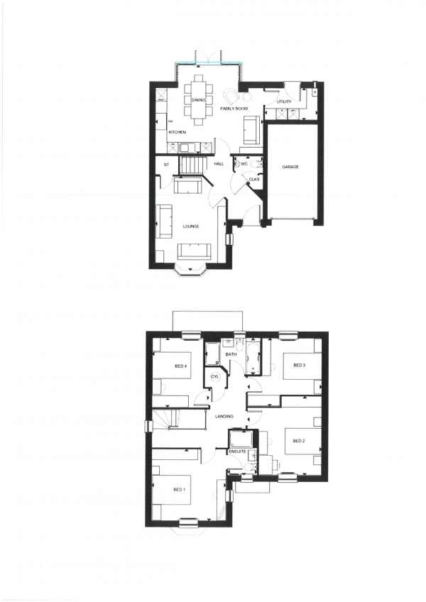 Floor Plan Image for 4 Bedroom Detached House for Sale in Wellingtonia Drive, Somerford