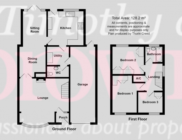 Floor Plan Image for 3 Bedroom Semi-Detached House for Sale in Maple Close, Congleton