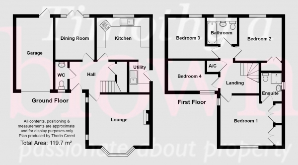 Floor Plan for 4 Bedroom Detached House for Sale in Obelisk Way, Congleton, CW12, 4FY -  &pound350,000