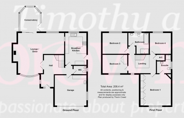 Floor Plan Image for 4 Bedroom Detached House for Sale in Cedar Court, Mossley