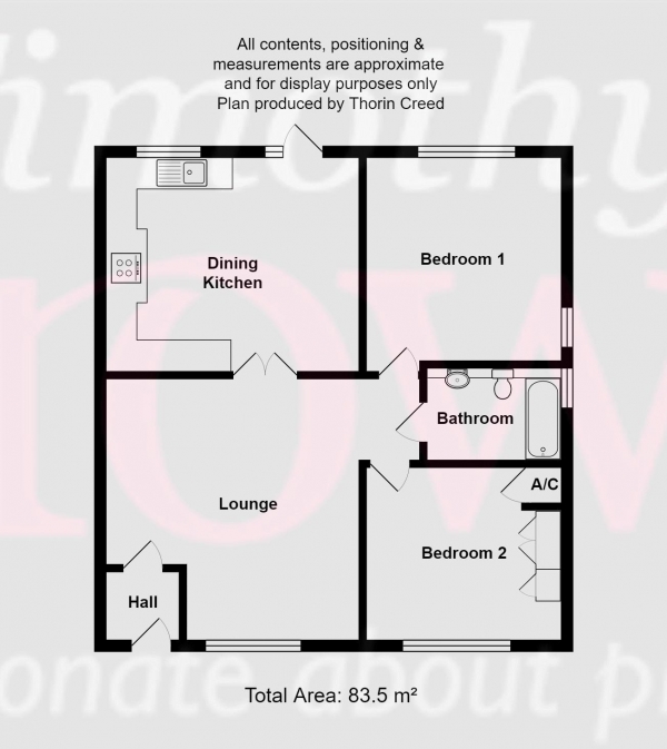 Floor Plan Image for 2 Bedroom Bungalow for Sale in Sandbach Road, Rode Heath