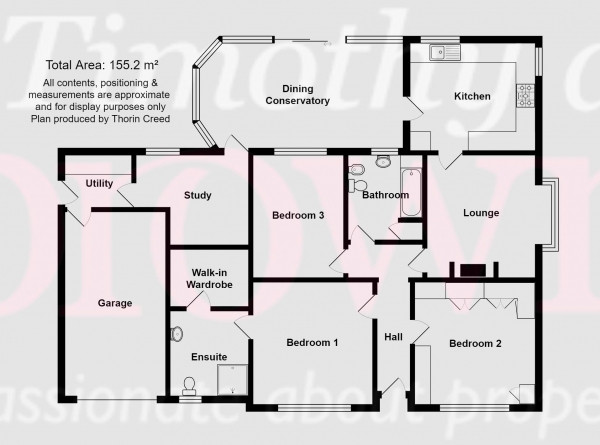 Floor Plan Image for 3 Bedroom Detached House for Sale in Mow Lane, Gillow Heath