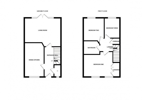 Floor Plan Image for 3 Bedroom Terraced House for Sale in Kensington Drive, Buglawton, Congleton