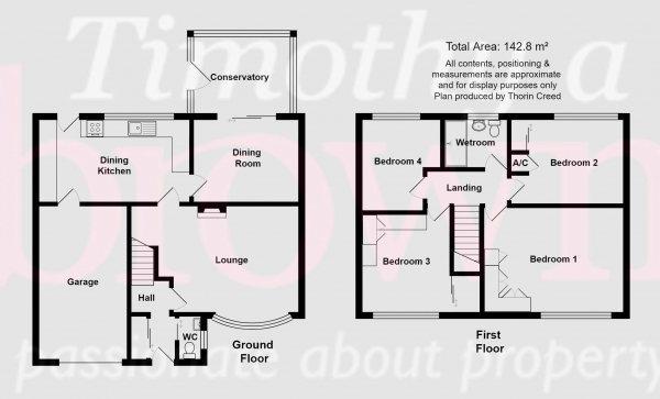 Floor Plan Image for 4 Bedroom Detached House for Sale in Kennet Drive, Congleton