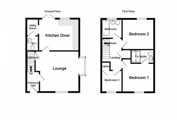 Floor Plan Image for 3 Bedroom Semi-Detached House for Sale in Falcon Drive, Congleton