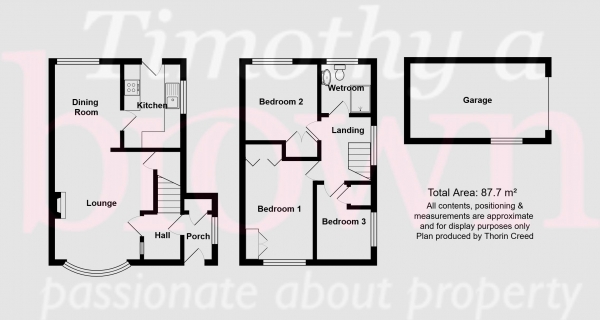 Floor Plan Image for 3 Bedroom Semi-Detached House for Sale in Camborne Close, Congleton