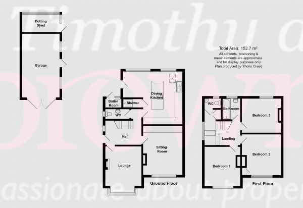 Floor Plan Image for 3 Bedroom Semi-Detached House for Sale in Cross Lane, Congleton