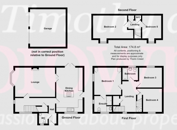 Floor Plan Image for 5 Bedroom Detached House for Sale in Hornby Drive, Congleton