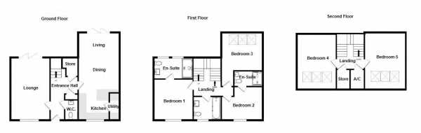 Floor Plan Image for 5 Bedroom Mews for Sale in Cumberbatch Square, Somerford Booths