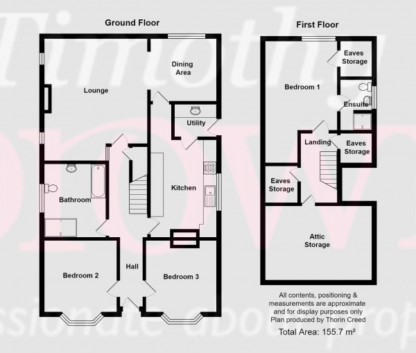 Floor Plan Image for 3 Bedroom Detached Bungalow for Sale in Moss Road, Congleton