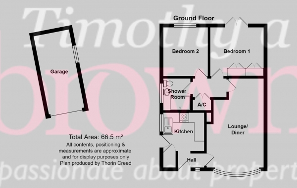 Floor Plan Image for 2 Bedroom Semi-Detached Bungalow for Sale in Coniston Avenue, Congleton