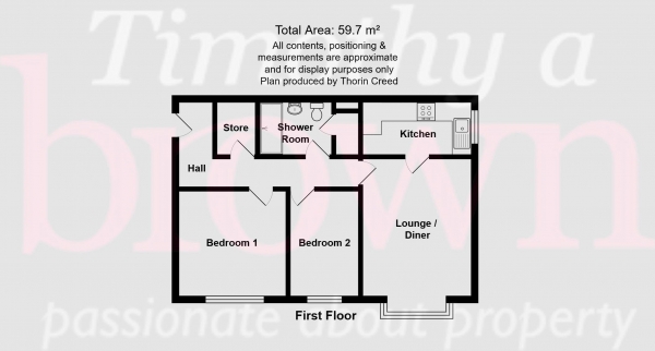 Floor Plan Image for 2 Bedroom Retirement Property for Sale in Priesty Court, Congleton