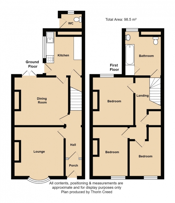 Floor Plan Image for 3 Bedroom Town House to Rent in Park Road, Congleton