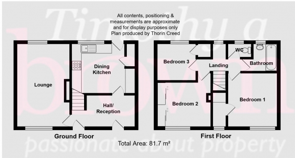 Floor Plan Image for 3 Bedroom Terraced House for Sale in Woolston Avenue, Congleton