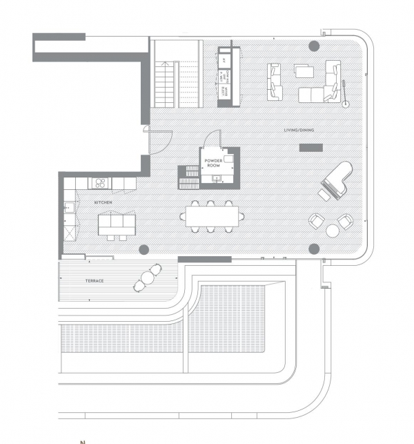 Floor Plan Image for 3 Bedroom Apartment for Sale in Principal Tower, Worship Street, Shoreditch, London EC2A