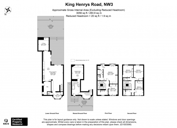 Floor Plan Image for 5 Bedroom Semi-Detached House to Rent in King Henrys Road, Primrose Hill, London NW3