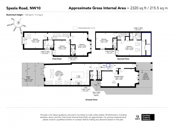 Floor Plan Image for 5 Bedroom Terraced House for Sale in Spezia Road, Kensal Rise, London NW10