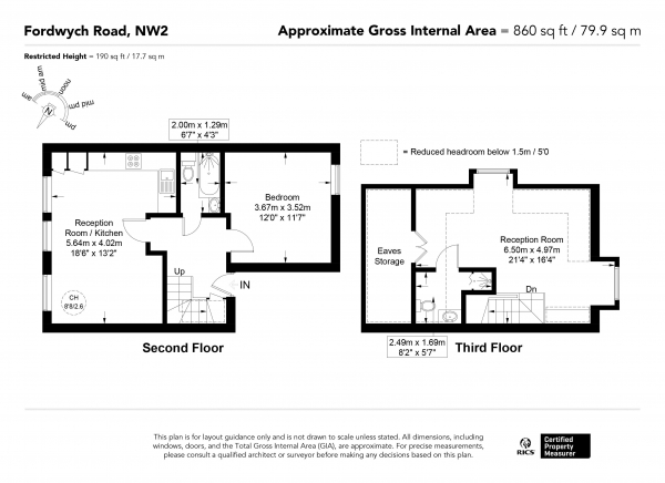 Floor Plan Image for 2 Bedroom Apartment for Sale in Fordwych Road, West Hampstead, London NW2