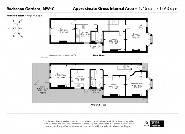 Floor Plan Image for 4 Bedroom Terraced House for Sale in Buchanan Gardens, Kensal Rise, London NW10