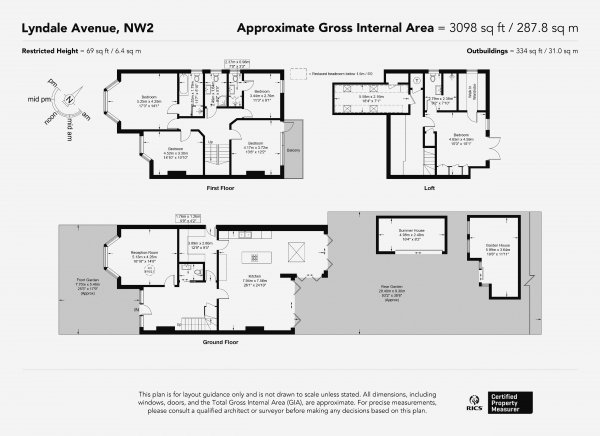 Floor Plan Image for 5 Bedroom Semi-Detached House for Sale in Lyndale Avenue, Childs Hill, London NW2