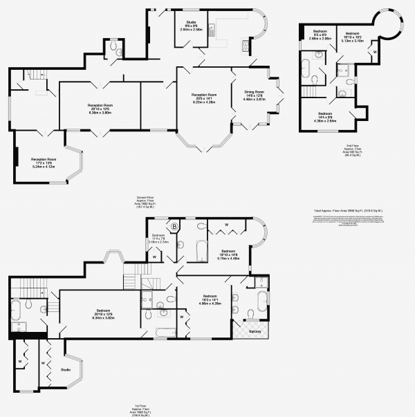 Floor Plan Image for 8 Bedroom Detached House to Rent in Frognal, Hampstead, London NW3