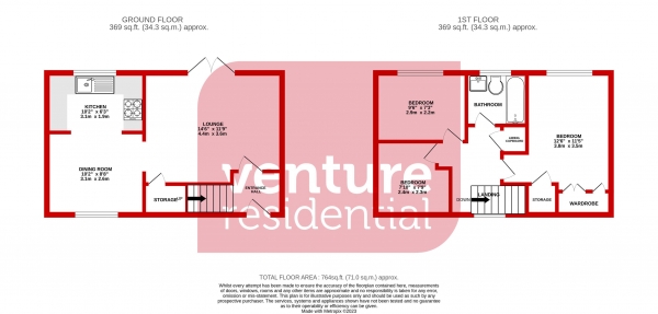 Floor Plan Image for 3 Bedroom Semi-Detached House for Sale in Coverdale, Luton