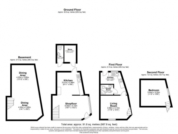 Floor Plan Image for Apartment for Sale in High Town Road, Luton