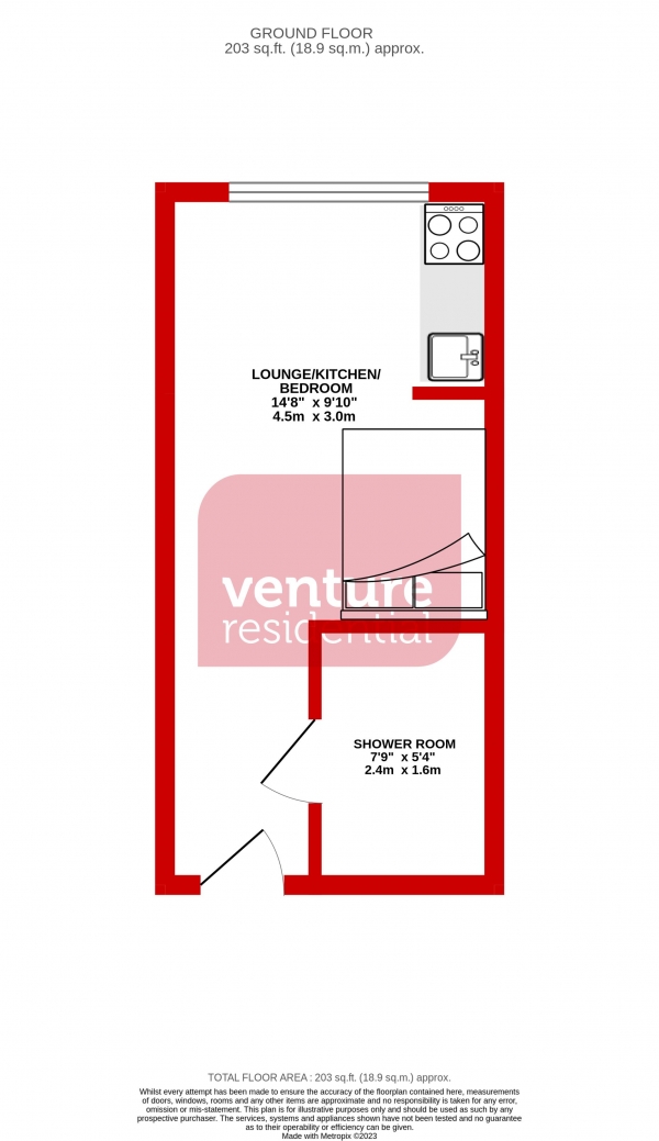 Floor Plan Image for 1 Bedroom Studio for Sale in Dumfries Street, Luton